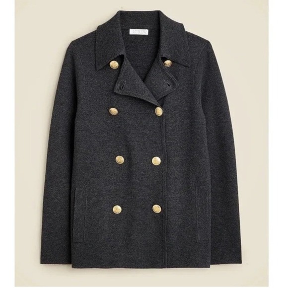J.CREW Sweaters - J. Crew Warwick Sweater Blazer Heather Charcoal Wool Blend Size Small Preppy